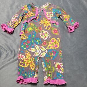 Baby Nay Outfit Girls 24 Months Grey Pink Comfort Stretch One Piece Cotton Modal